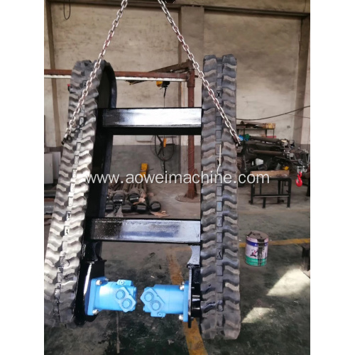 Steel rubber track Crawler undercarriage spare part  track chassis system from 0.5Ton to 120Ton mining drilling